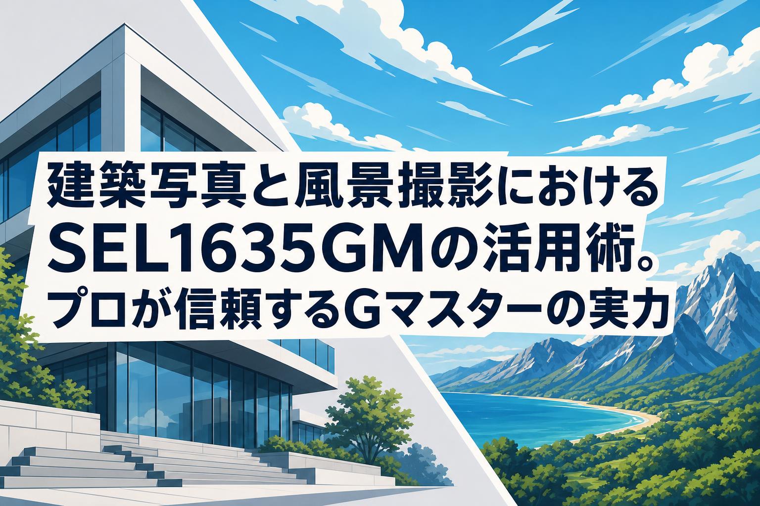 建築写真と風景撮影におけるSEL1635GMの活用術。プロが信頼するGマスターの実力