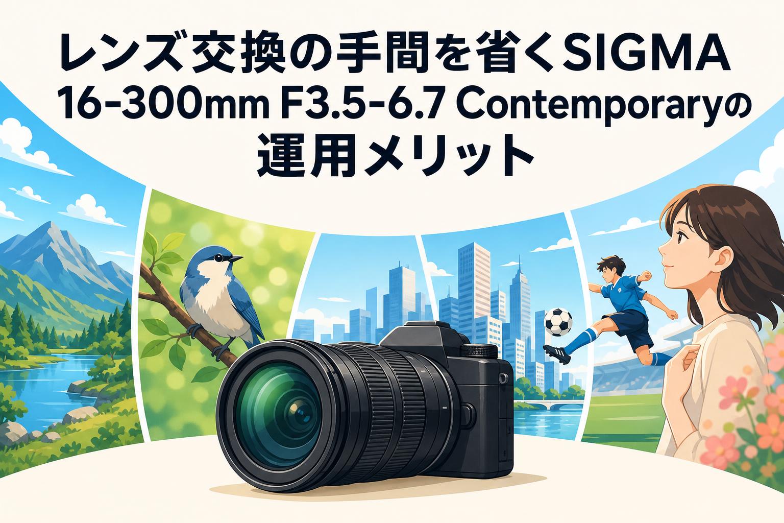 レンズ交換の手間を省くSIGMA 16-300mm F3.5-6.7 Contemporaryの運用メリット