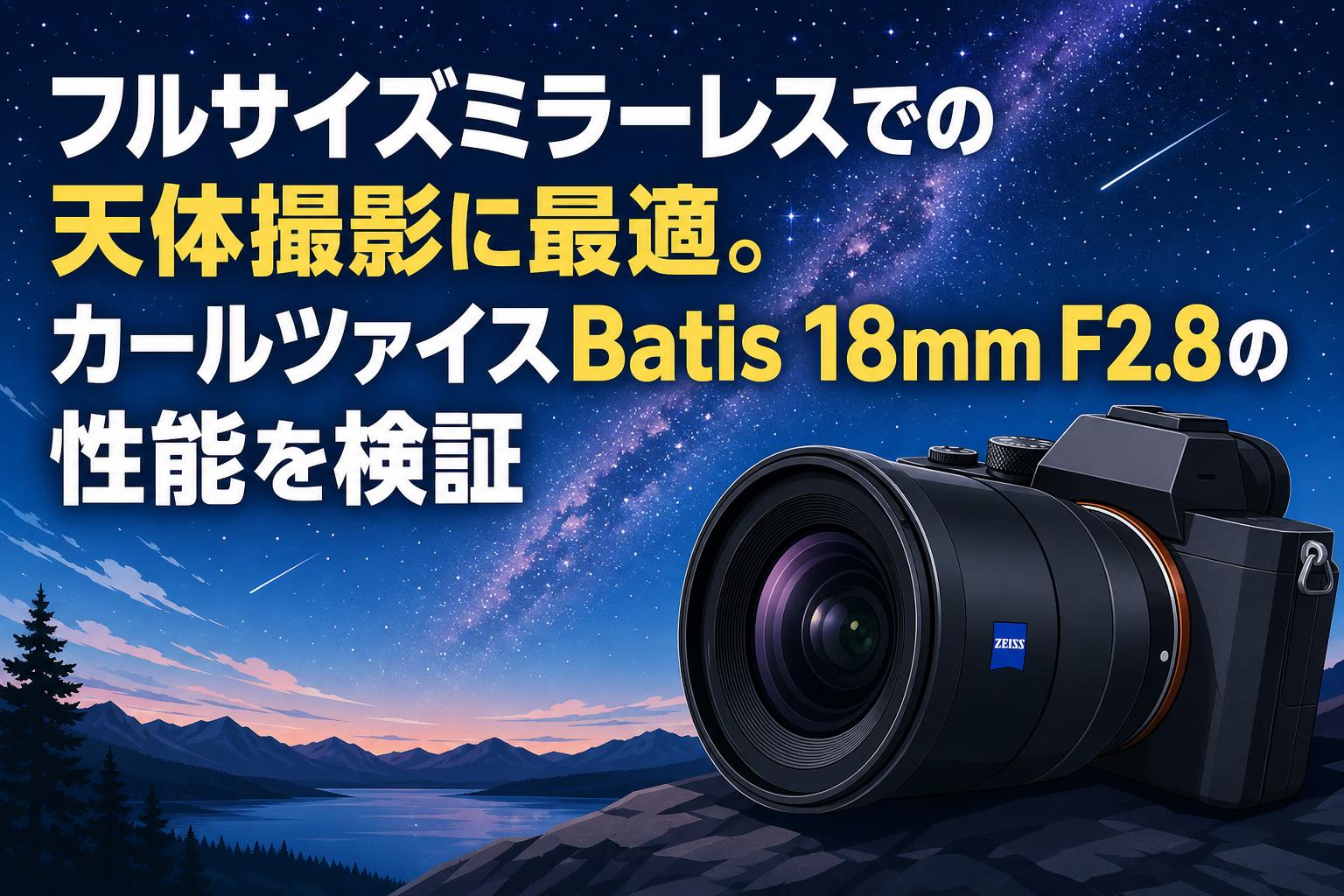 フルサイズミラーレスでの天体撮影に最適。カールツァイスBatis 18mm F2.8の性能を検証