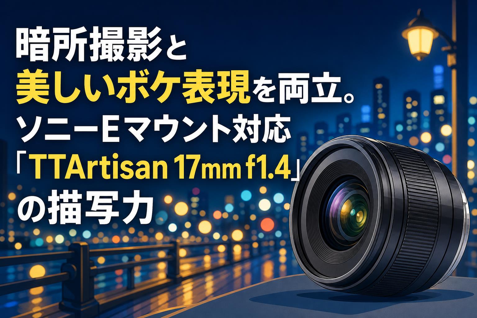 暗所撮影と美しいボケ表現を両立。ソニーEマウント対応「TTArtisan 17mm f1.4」の描写力