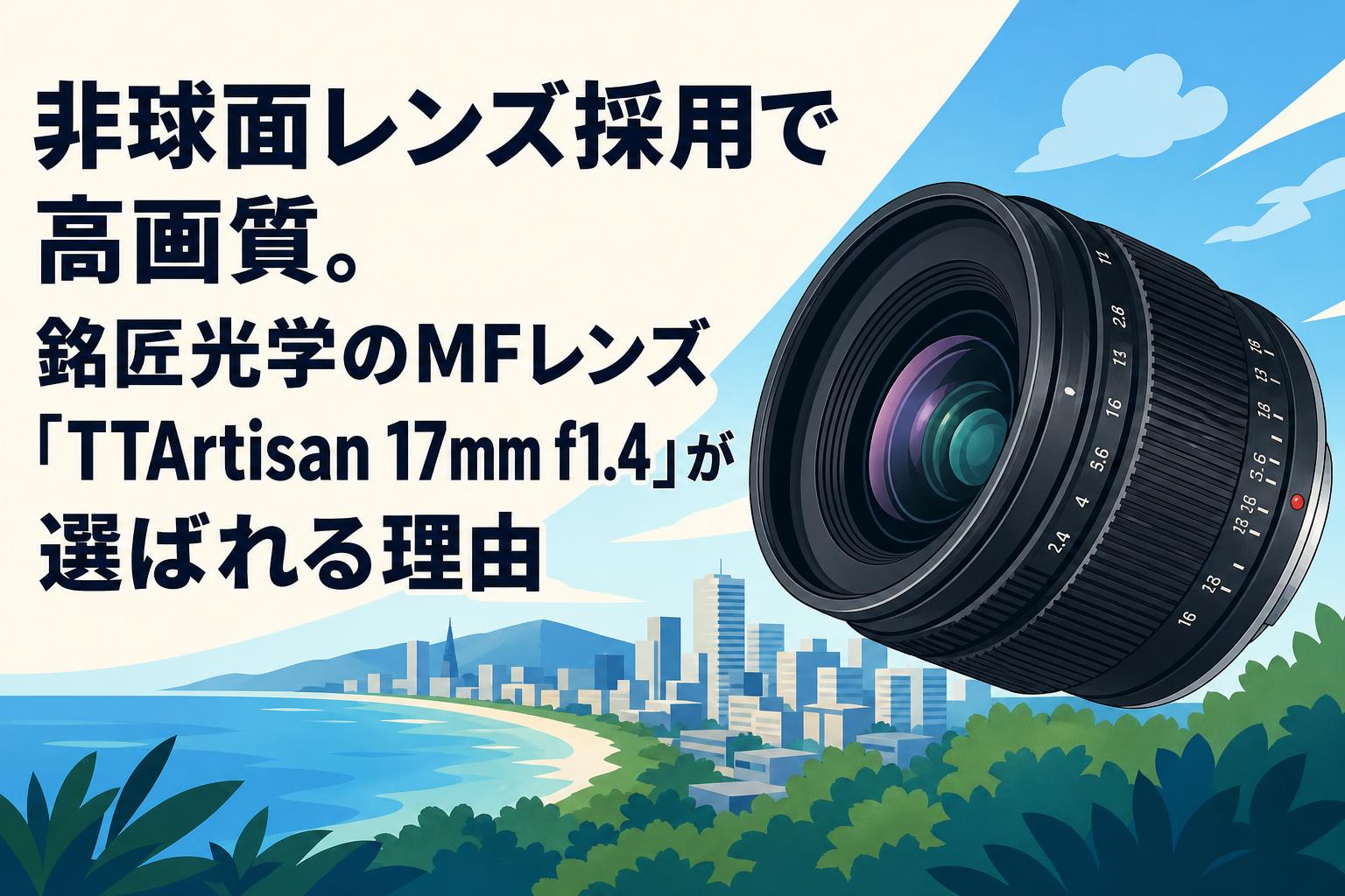 非球面レンズ採用で高画質。銘匠光学のMFレンズ「TTArtisan 17mm f1.4」が選ばれる理由
