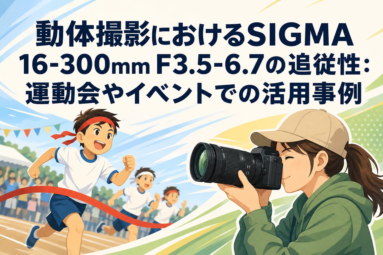 動体撮影におけるSIGMA 16-300mm F3.5-6.7の追従性：運動会やイベントでの活用事例