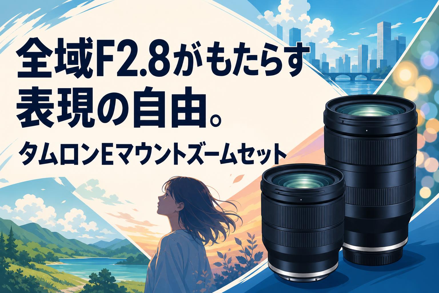 全域F2.8がもたらす表現の自由。タムロンEマウントズームセット