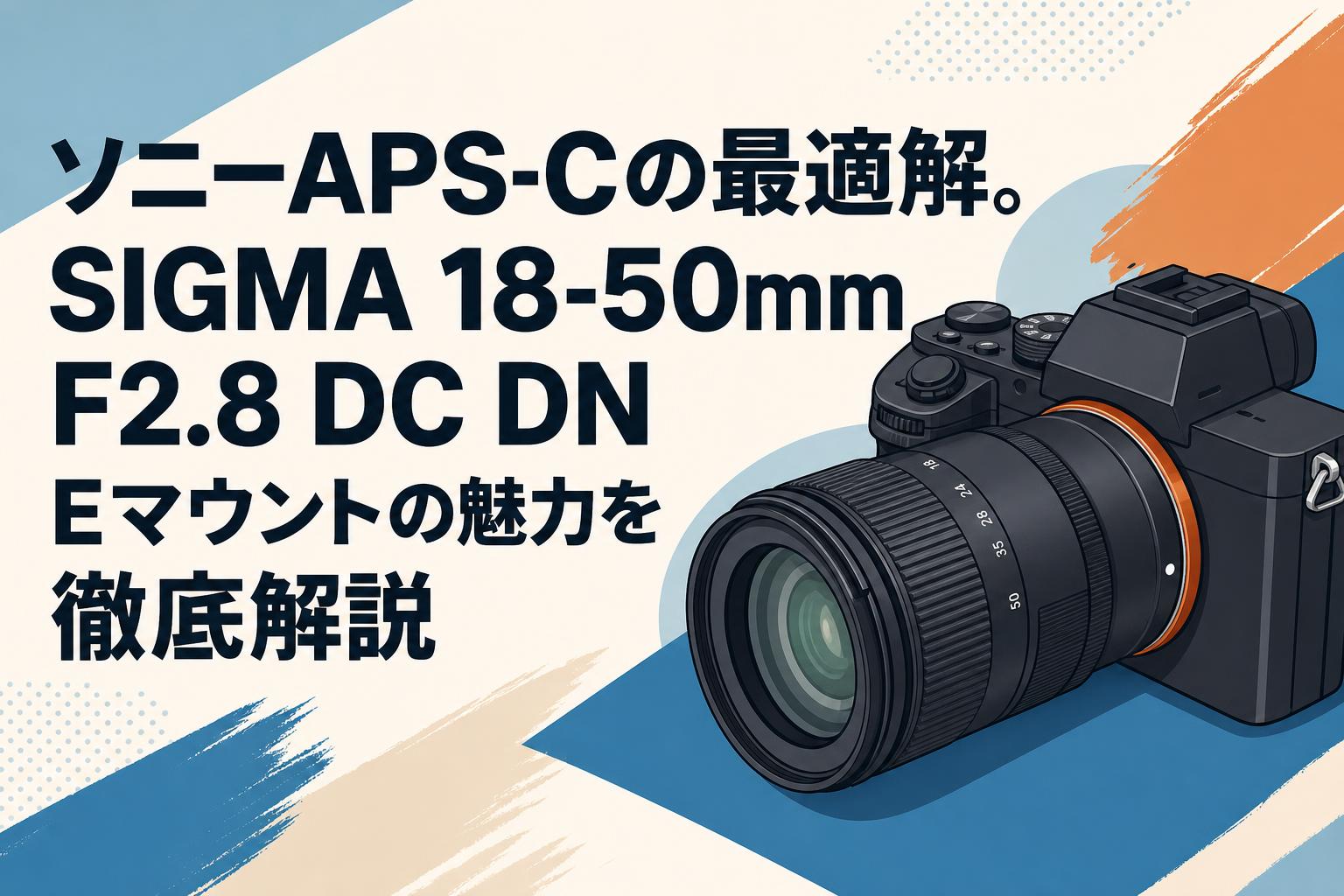 ソニーAPS-Cの最適解。SIGMA 18-50mm F2.8 DC DN Eマウントの魅力を徹底解説