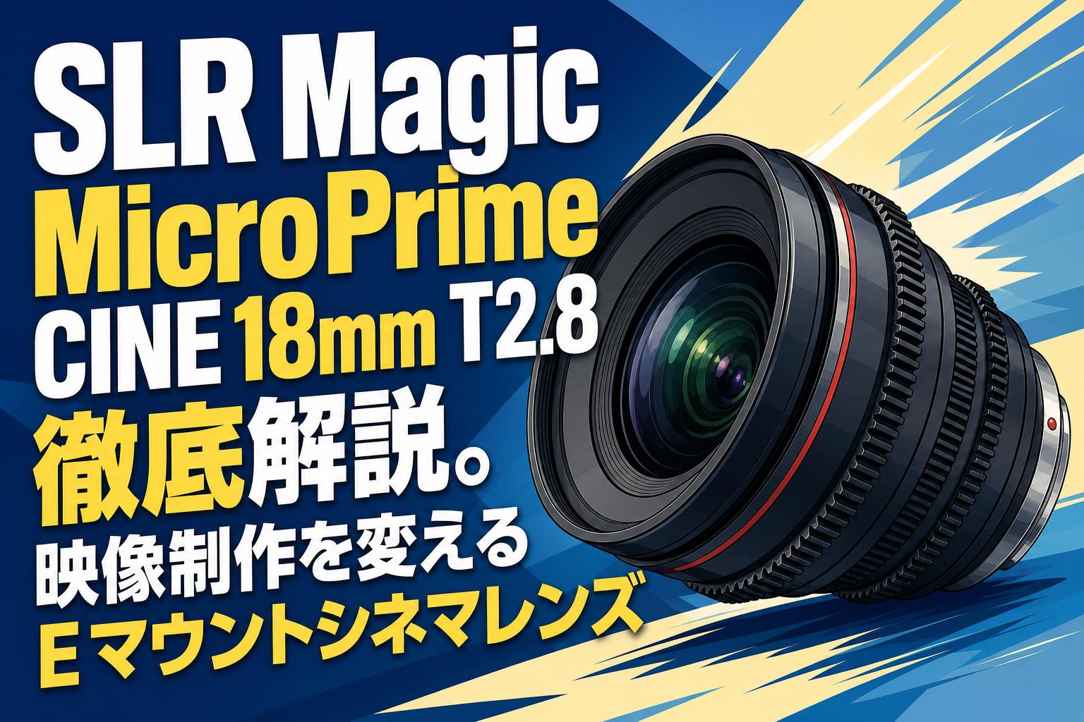 SLR Magic MicroPrime CINE 18mm T2.8徹底解説。映像制作を変えるEマウントシネマレンズ