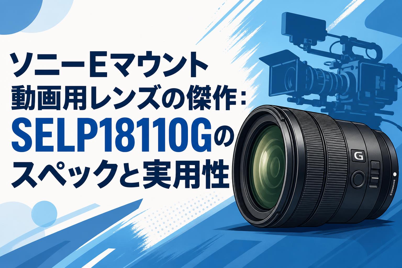 ソニーEマウント動画用レンズの傑作：SELP18110Gのスペックと実用性
