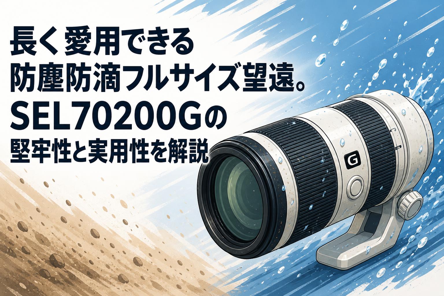 長く愛用できる防塵防滴フルサイズ望遠。SEL70200Gの堅牢性と実用性を解説