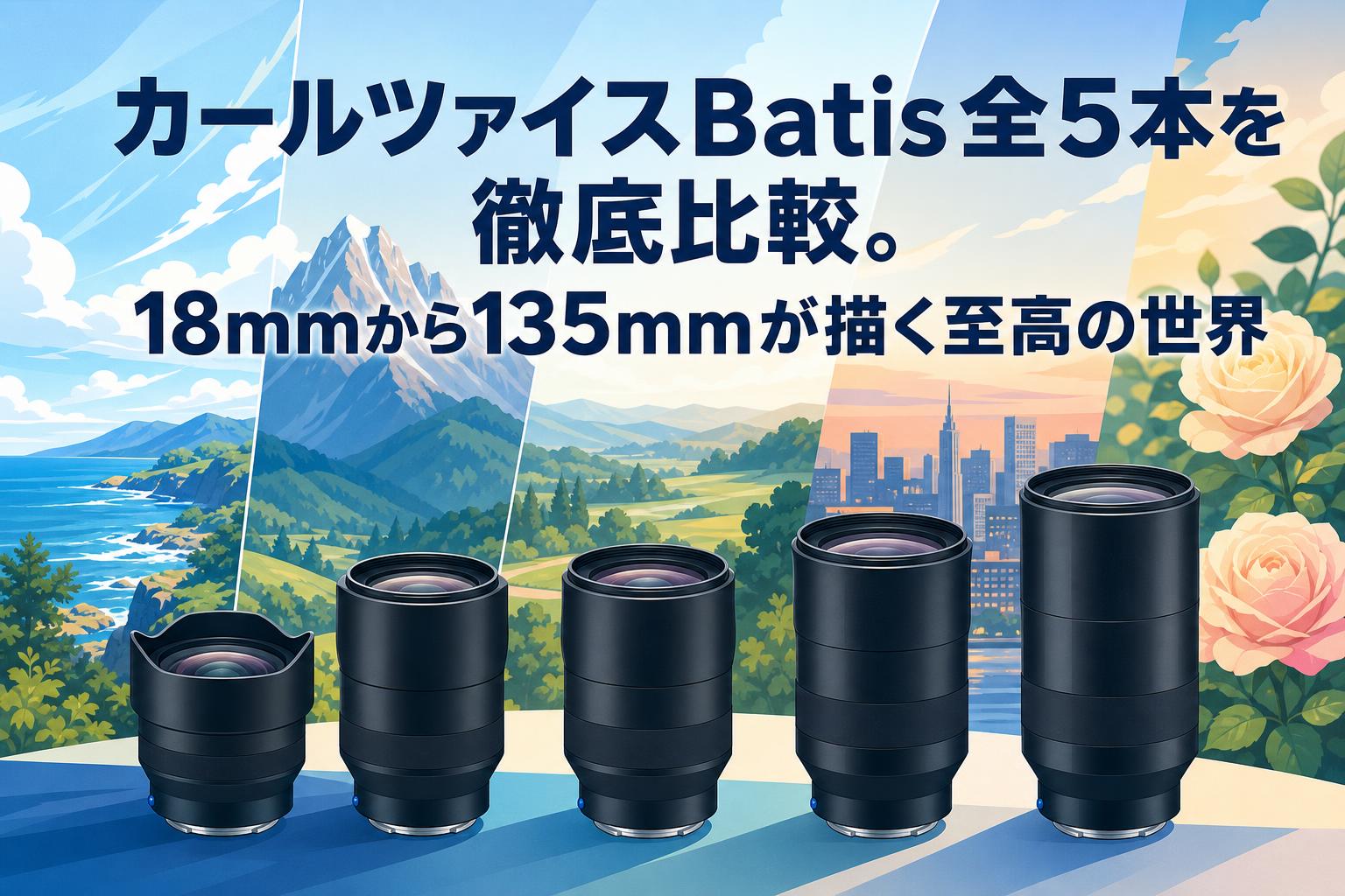 カールツァイスBatis全5本を徹底比較。18mmから135mmが描く至高の世界