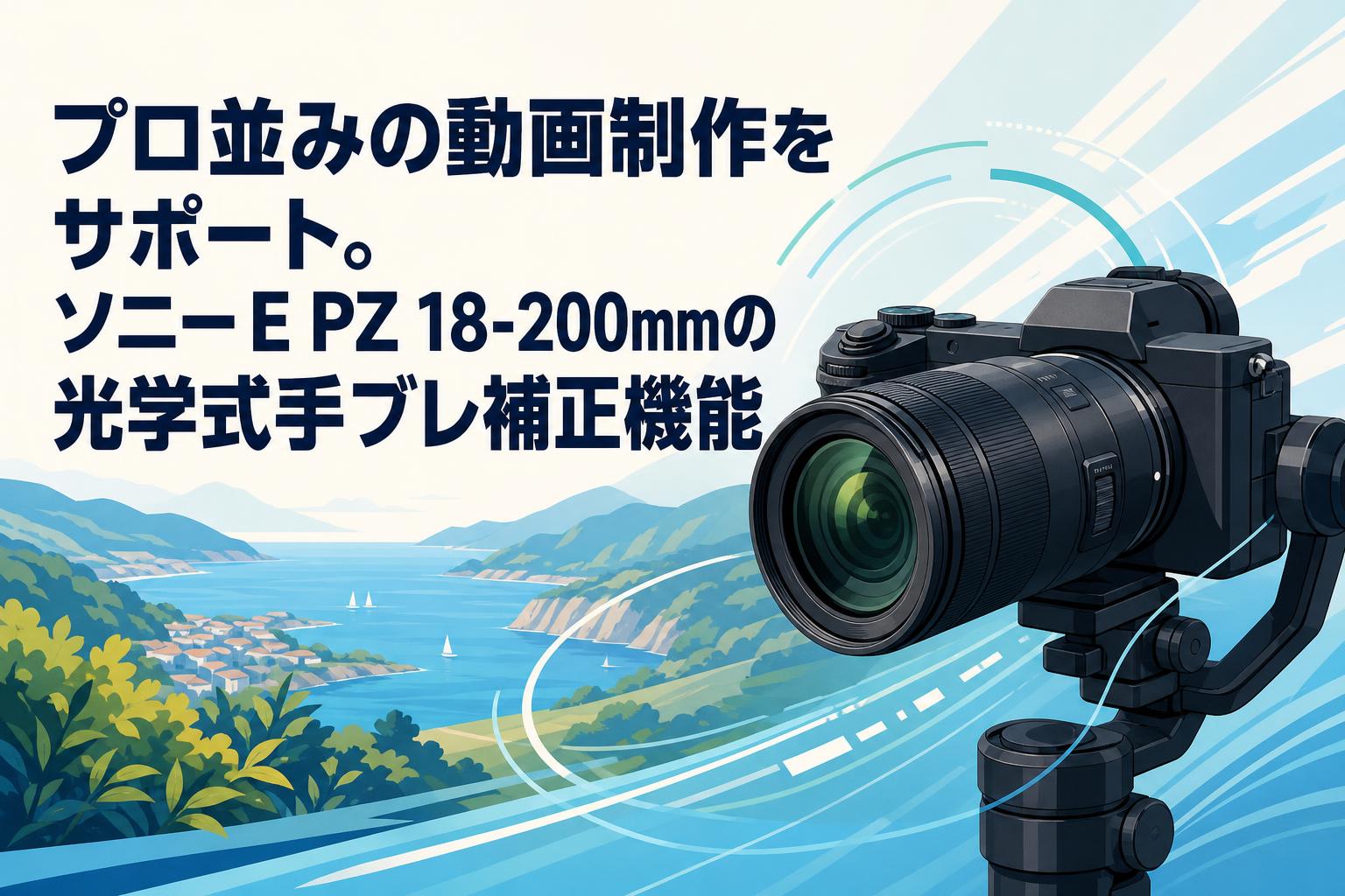 プロ並みの動画制作をサポート。ソニーE PZ 18-200mmの光学式手ブレ補正機能