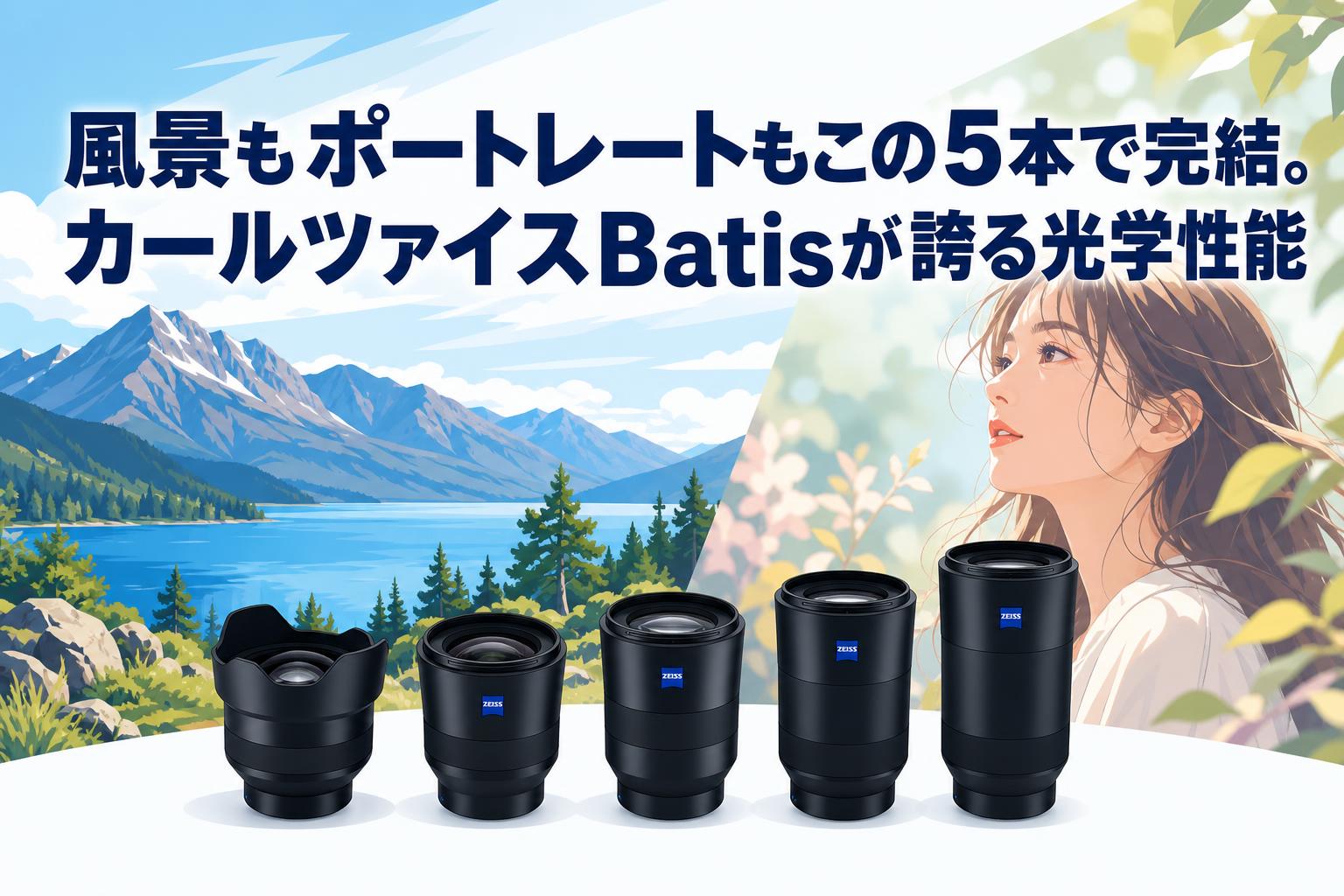 風景もポートレートもこの5本で完結。カールツァイスBatisが誇る光学性能