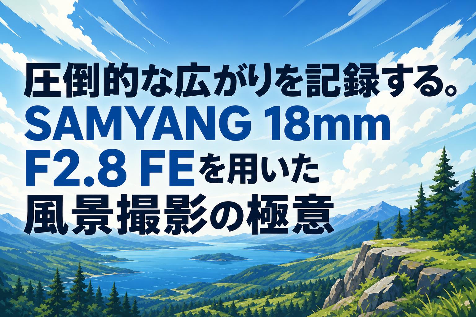 圧倒的な広がりを記録する。SAMYANG 18mm F2.8 FEを用いた風景撮影の極意