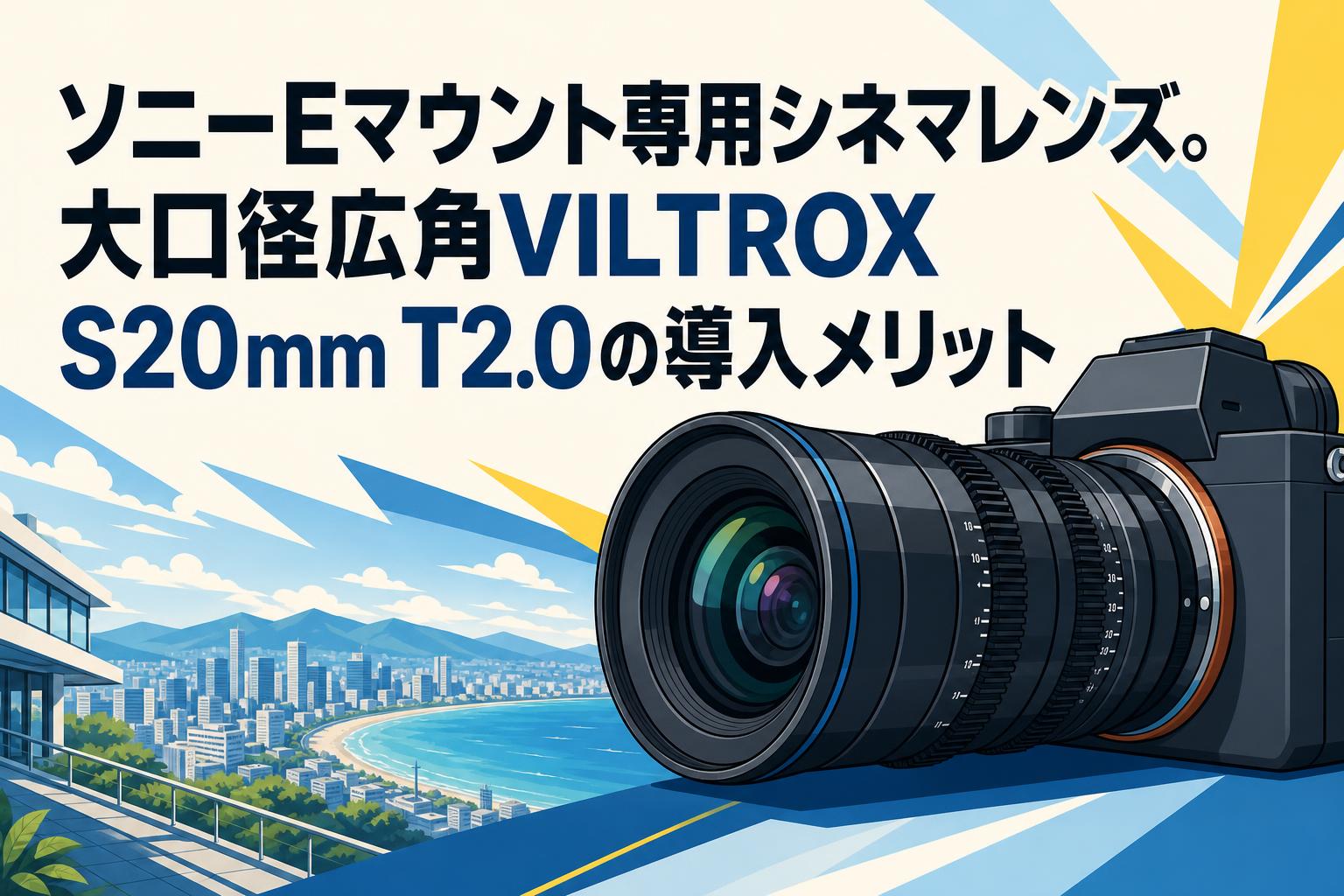 ソニーEマウント専用シネマレンズ。大口径広角VILTROX S20mm T2.0の導入メリット