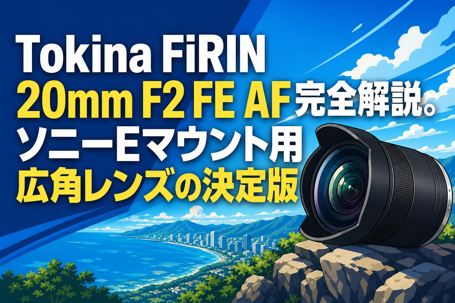 Tokina FiRIN 20mm F2 FE AF完全解説。ソニーEマウント用広角レンズの決定版