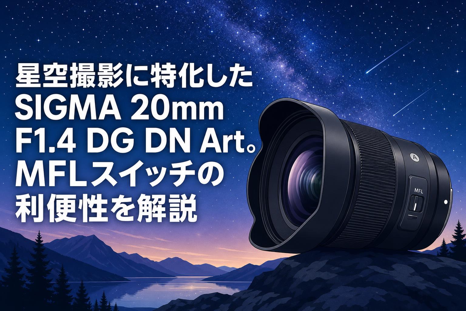 星空撮影に特化したSIGMA 20mm F1.4 DG DN Art。MFLスイッチの利便性を解説
