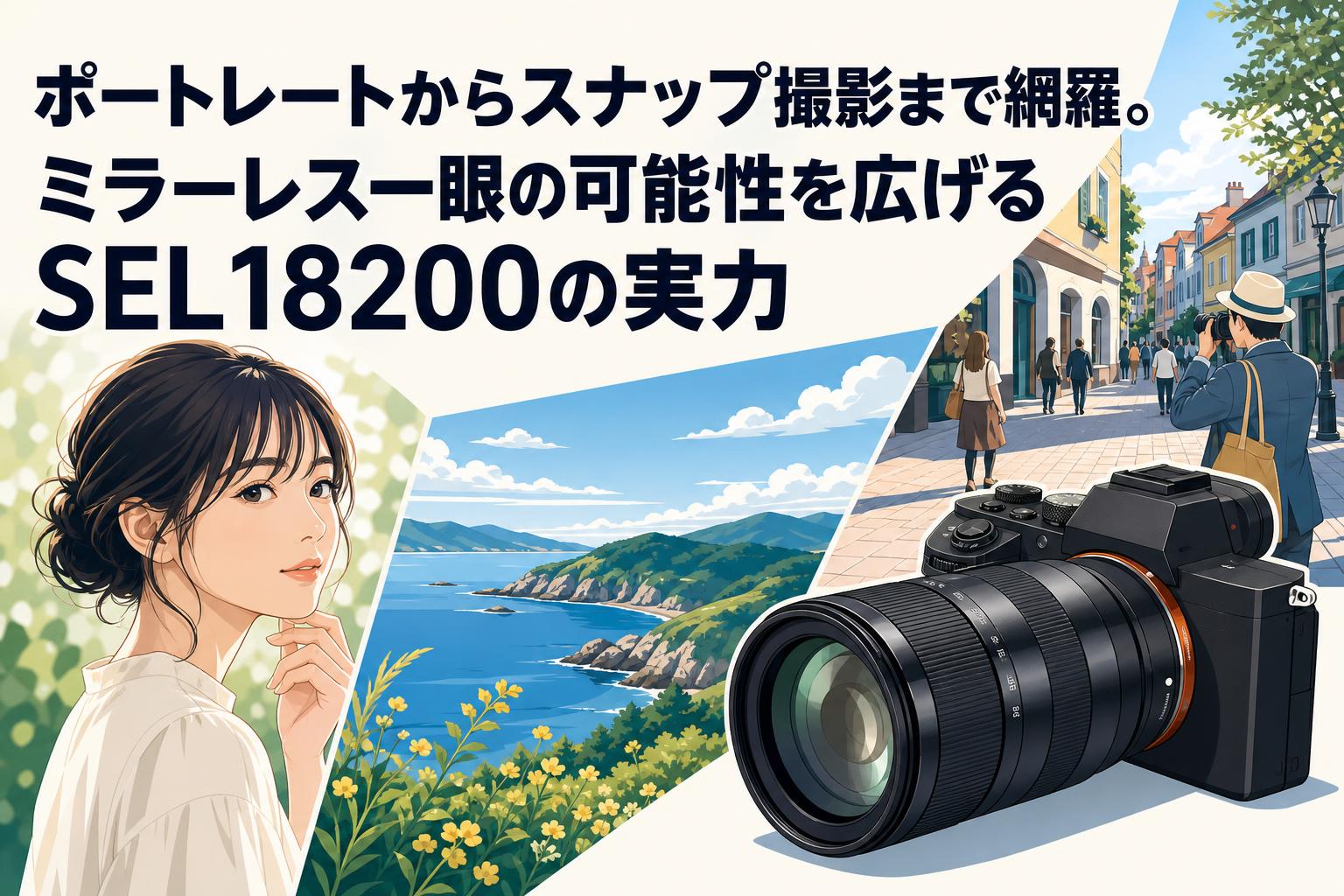 ポートレートからスナップ撮影まで網羅。ミラーレス一眼の可能性を広げるSEL18200の実力