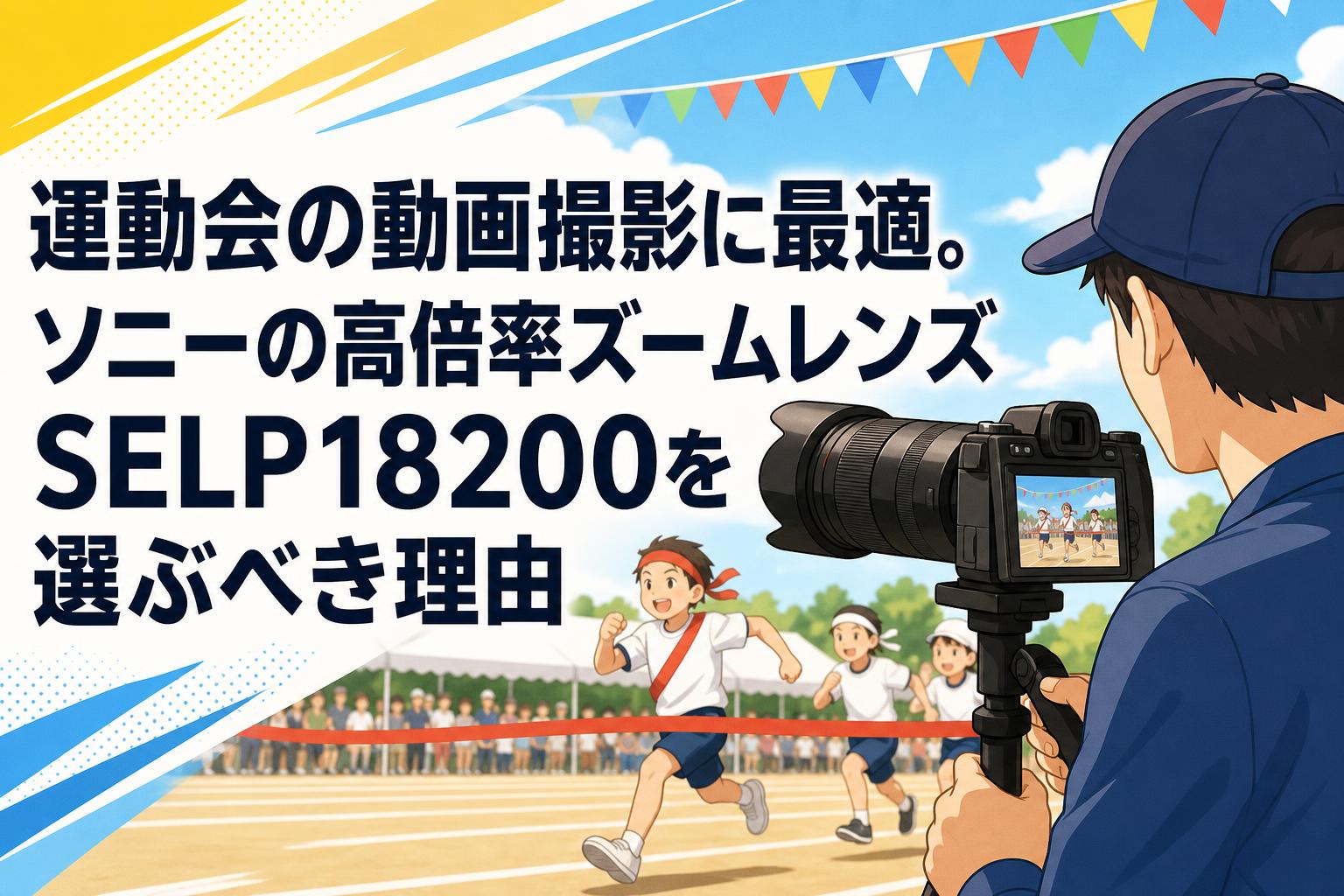運動会の動画撮影に最適。ソニーの高倍率ズームレンズSELP18200を選ぶべき理由