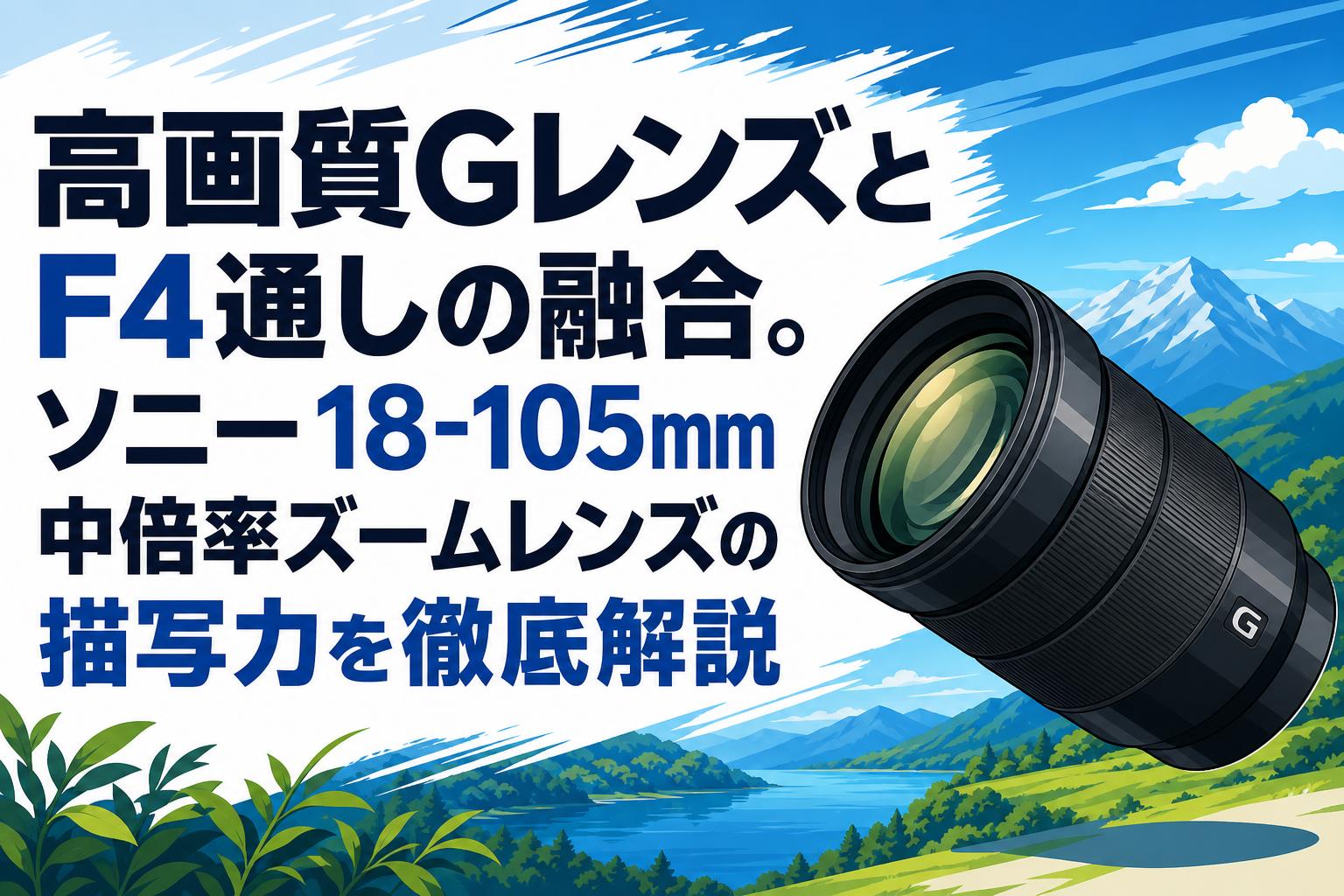 高画質GレンズとF4通しの融合。ソニー18-105mm中倍率ズームレンズの描写力を徹底解説