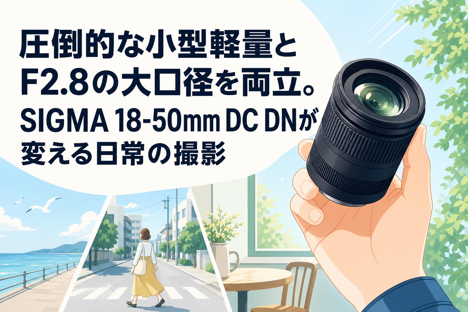 圧倒的な小型軽量とF2.8の大口径を両立。SIGMA 18-50mm DC DNが変える日常の撮影