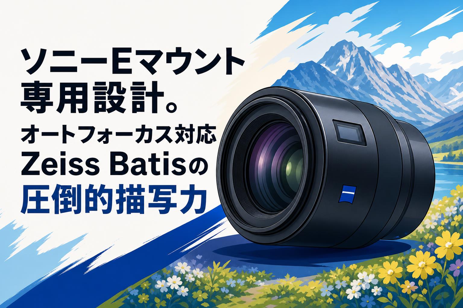ソニーEマウント専用設計。オートフォーカス対応Zeiss Batisの圧倒的描写力