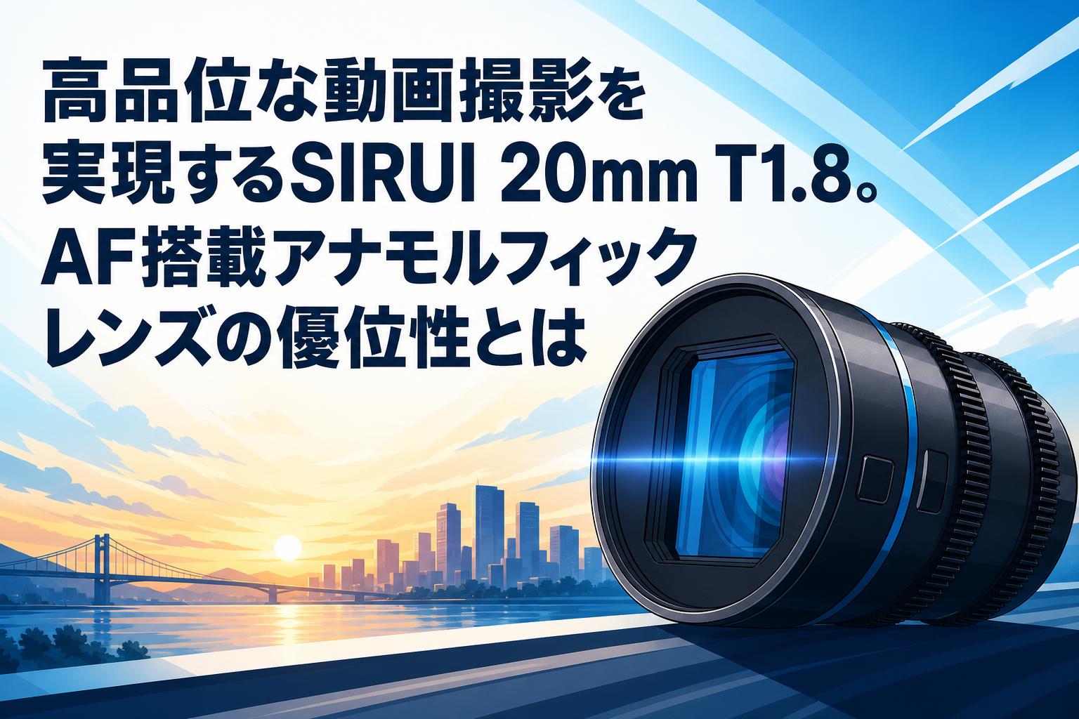 高品位な動画撮影を実現するSIRUI 20mm T1.8。AF搭載アナモルフィックレンズの優位性とは