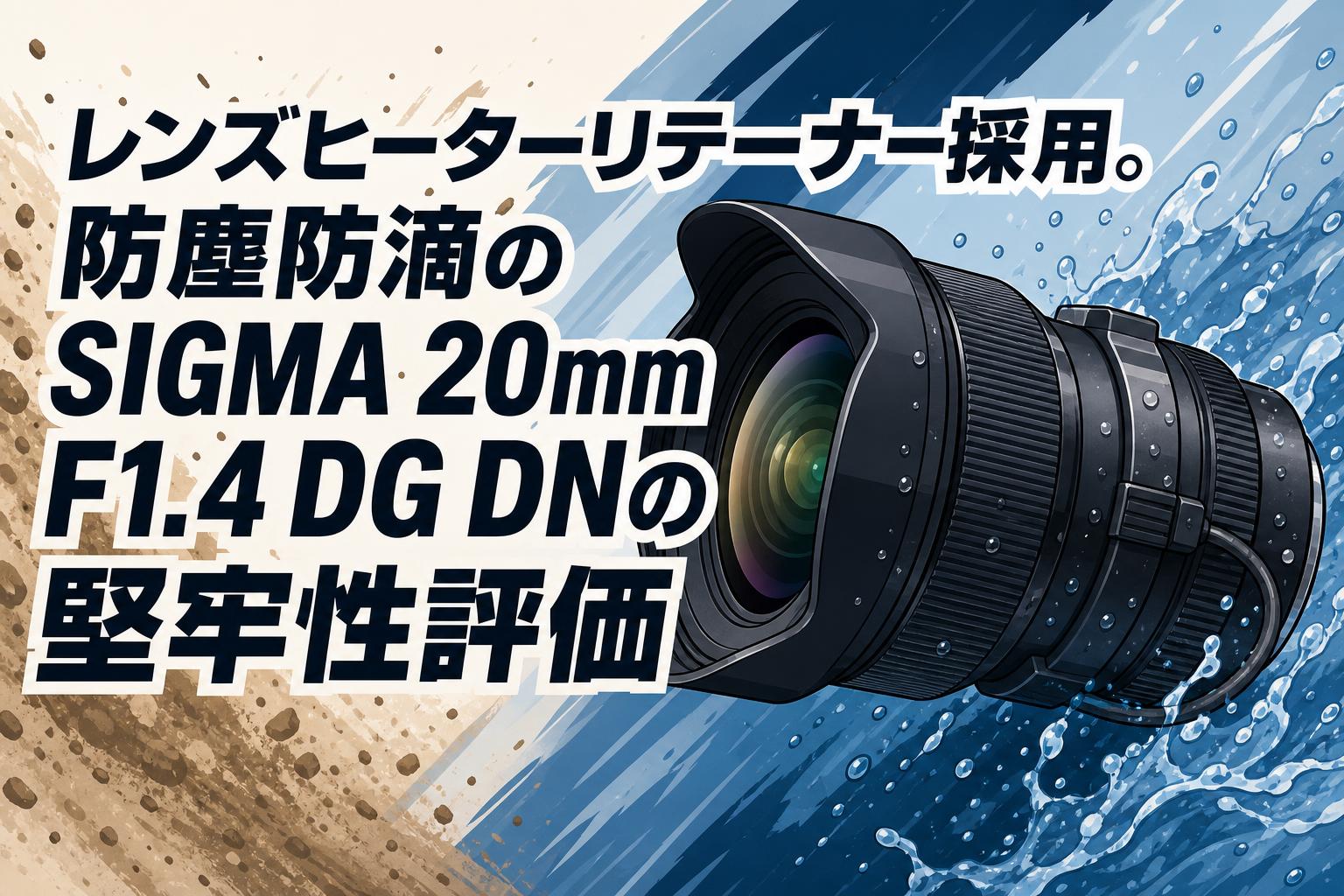 レンズヒーターリテーナー採用。防塵防滴のSIGMA 20mm F1.4 DG DNの堅牢性評価