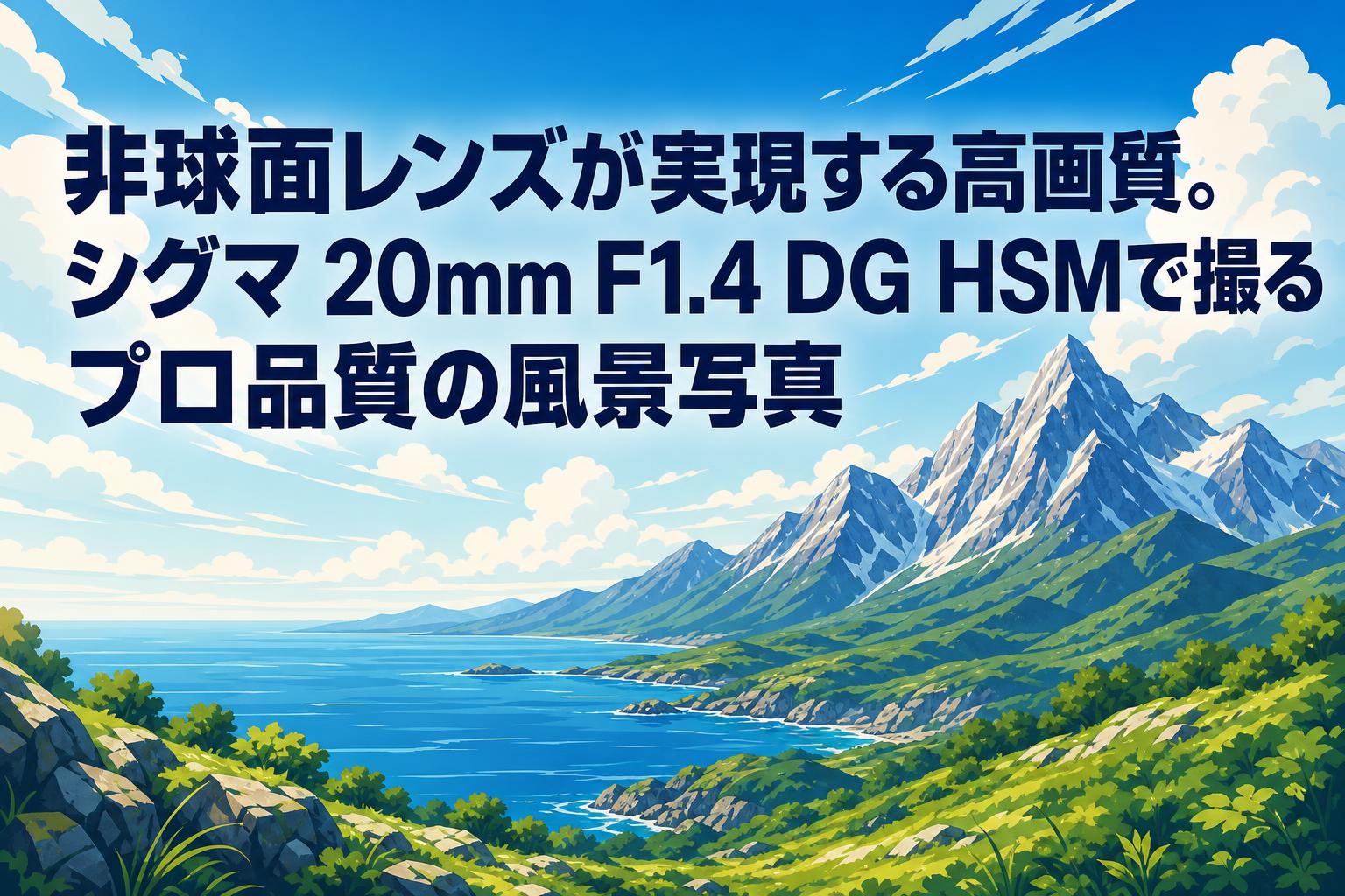 非球面レンズが実現する高画質。シグマ 20mm F1.4 DG HSMで撮るプロ品質の風景写真
