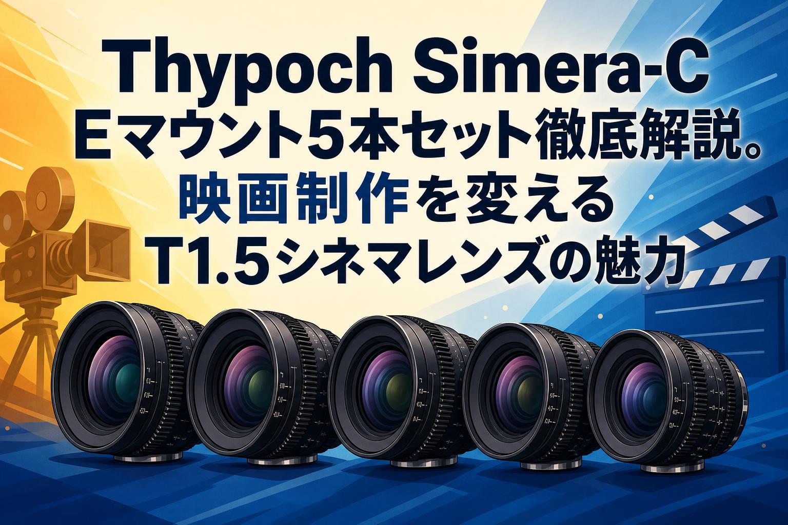 Thypoch Simera-C Eマウント5本セット徹底解説。映画制作を変えるT1.5シネマレンズの魅力