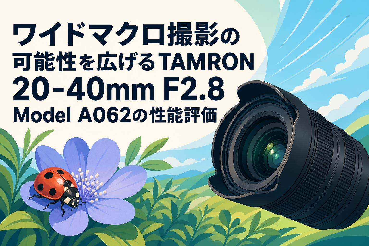 ワイドマクロ撮影の可能性を広げるTAMRON 20-40mm F2.8 Model A062の性能評価