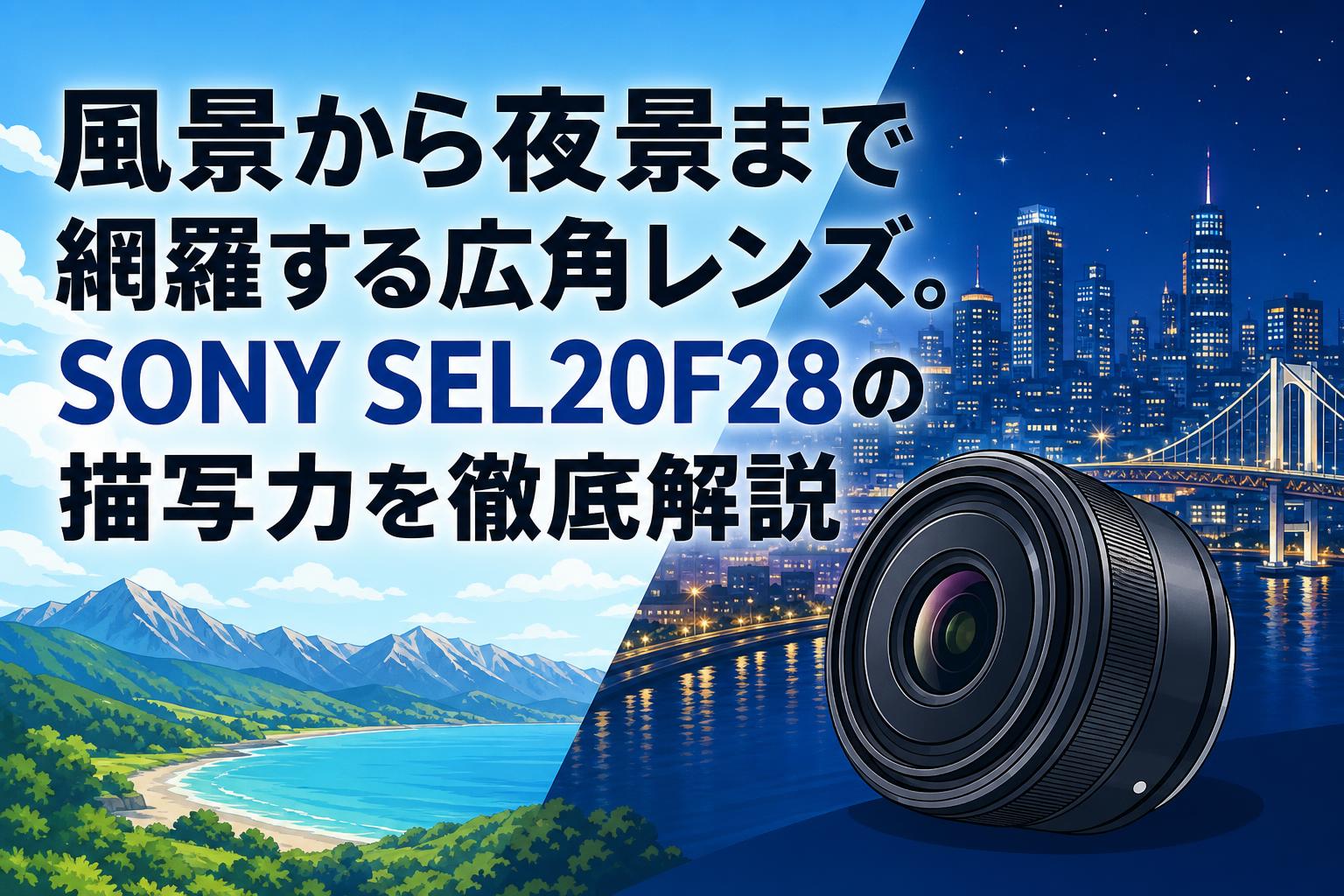 風景から夜景まで網羅する広角レンズ。SONY SEL20F28の描写力を徹底解説