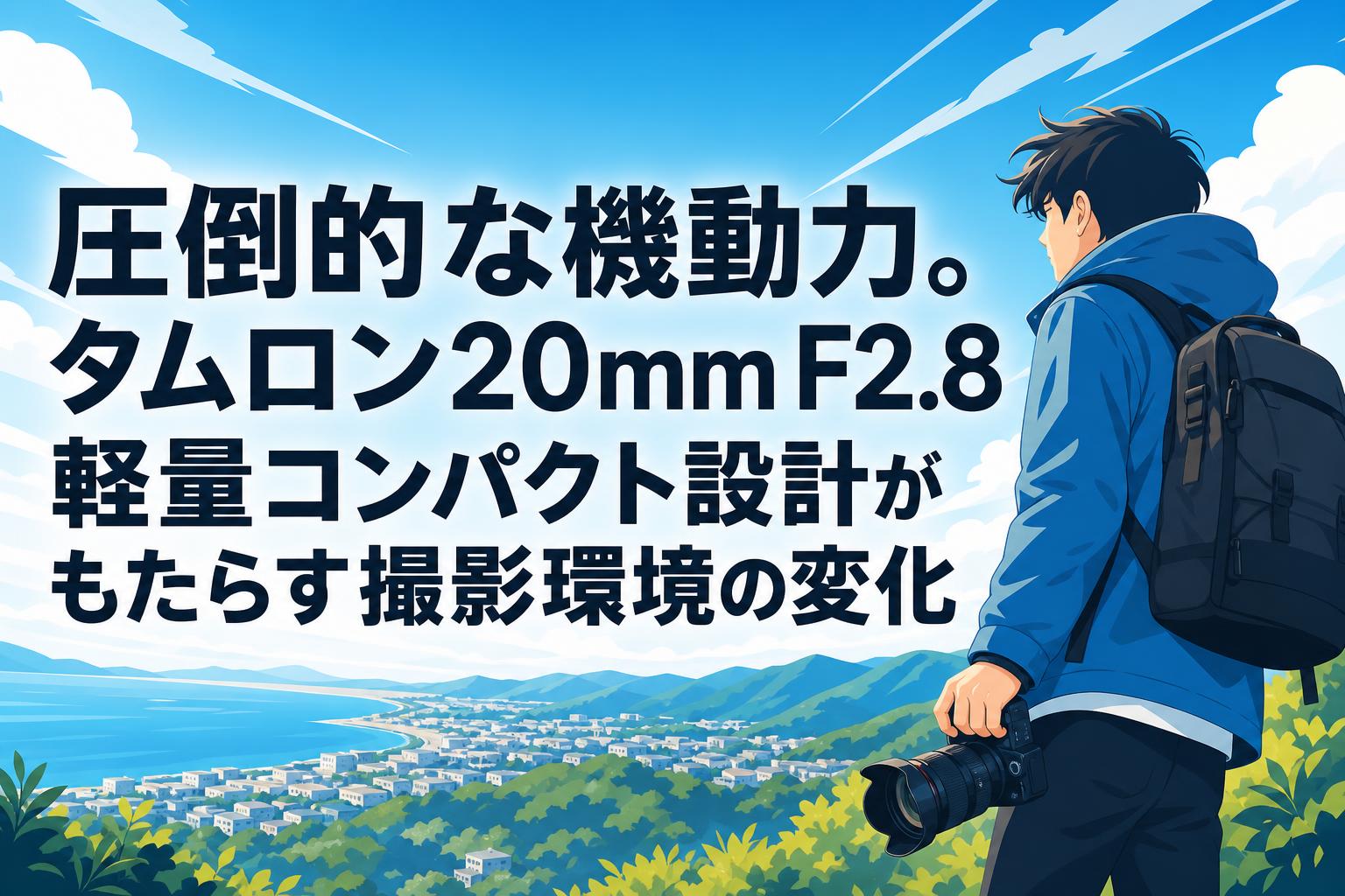 圧倒的な機動力。タムロン20mm F2.8軽量コンパクト設計がもたらす撮影環境の変化