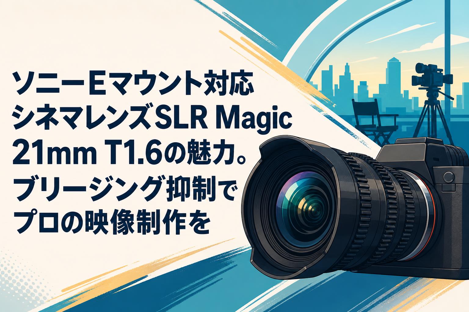 ソニーEマウント対応シネマレンズSLR Magic 21mm T1.6の魅力。ブリージング抑制でプロの映像制作を