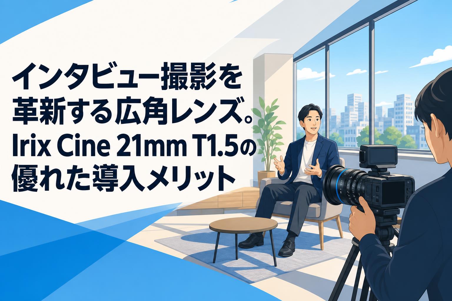 インタビュー撮影を革新する広角レンズ。Irix Cine 21mm T1.5の優れた導入メリット