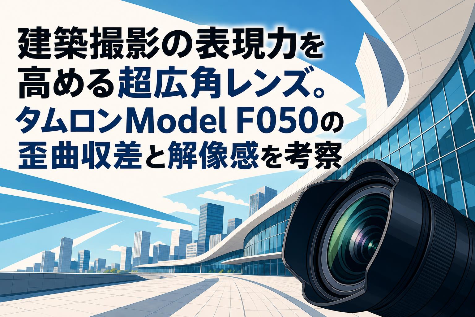 建築撮影の表現力を高める超広角レンズ。タムロンModel F050の歪曲収差と解像感を考察