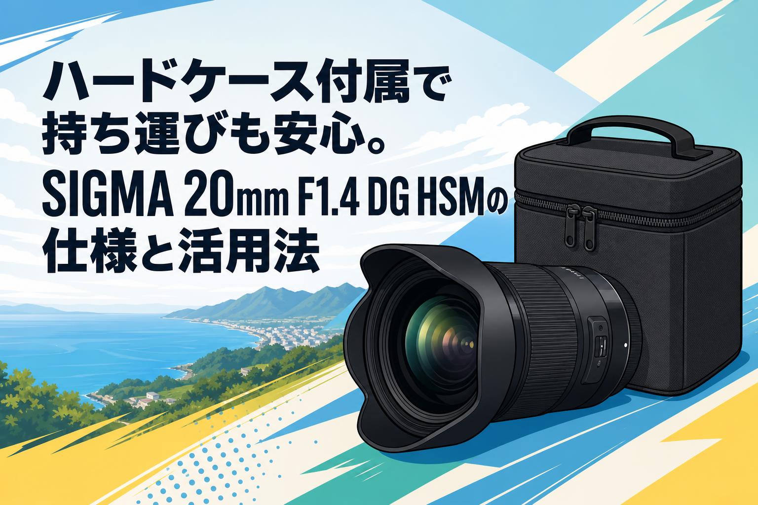 ハードケース付属で持ち運びも安心。SIGMA 20mm F1.4 DG HSMの仕様と活用法