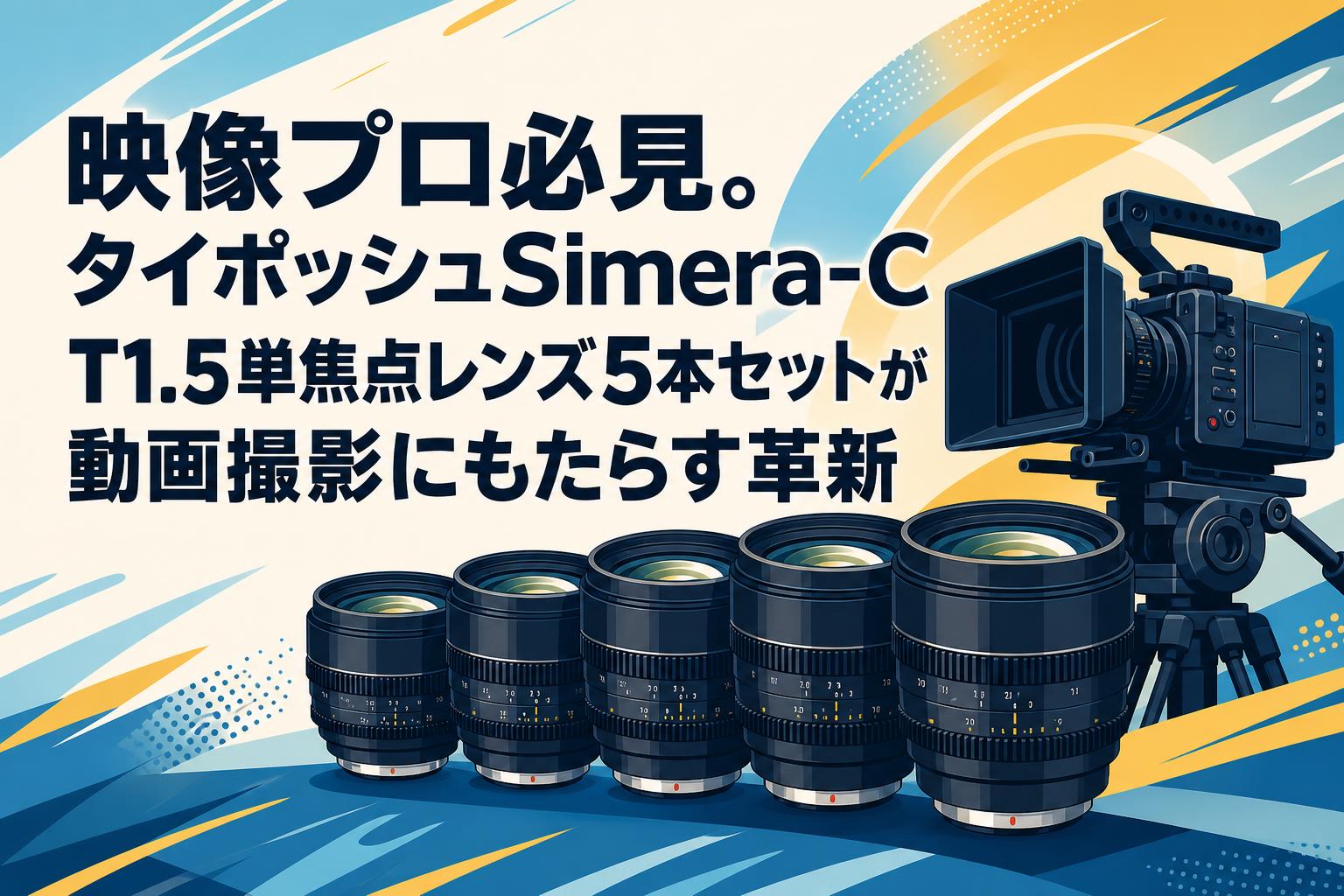 映像プロ必見。タイポッシュSimera-C T1.5単焦点レンズ5本セットが動画撮影にもたらす革新