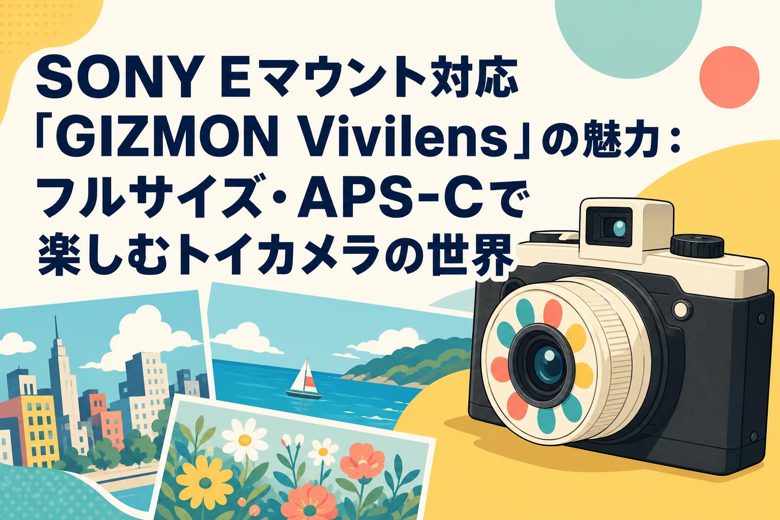 SONY Eマウント対応「GIZMON Vivilens」の魅力：フルサイズ・APS-Cで楽しむトイカメラの世界