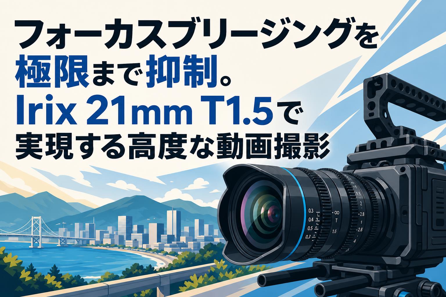 フォーカスブリージングを極限まで抑制。Irix 21mm T1.5で実現する高度な動画撮影