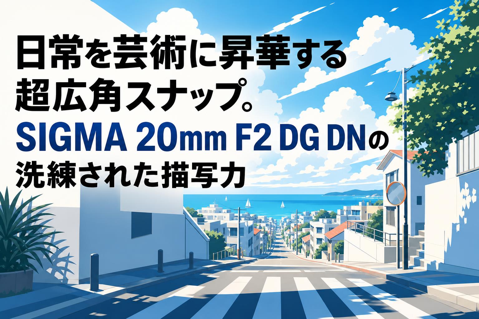 日常を芸術に昇華する超広角スナップ。SIGMA 20mm F2 DG DNの洗練された描写力
