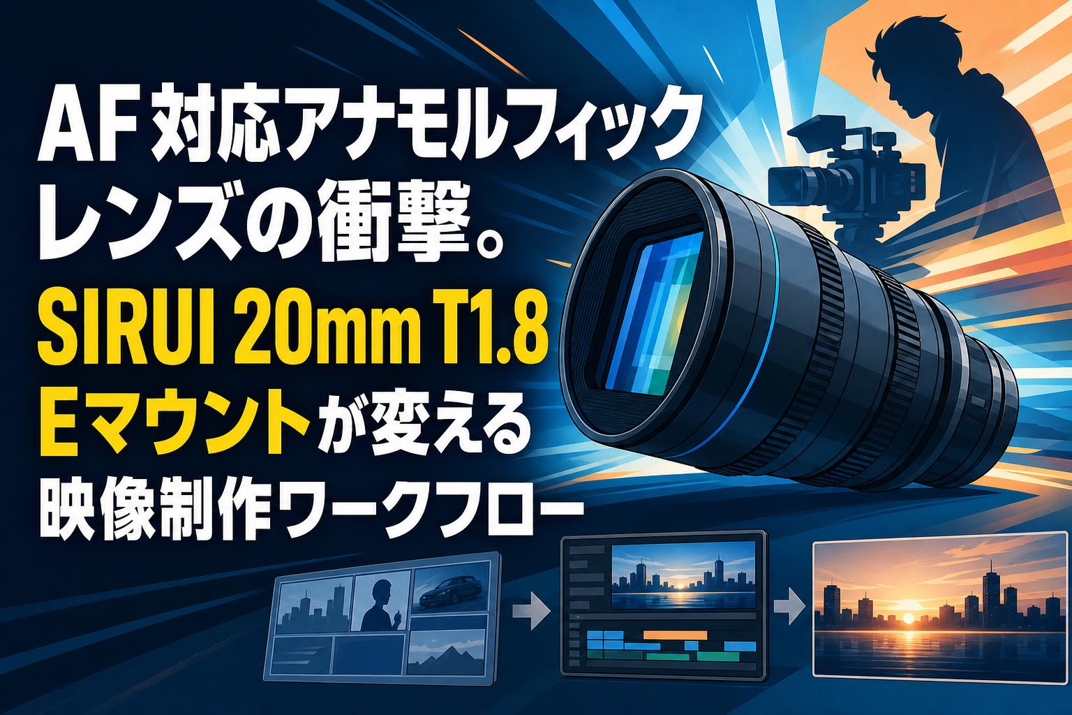 AF対応アナモルフィックレンズの衝撃。SIRUI 20mm T1.8 Eマウントが変える映像制作ワークフロー