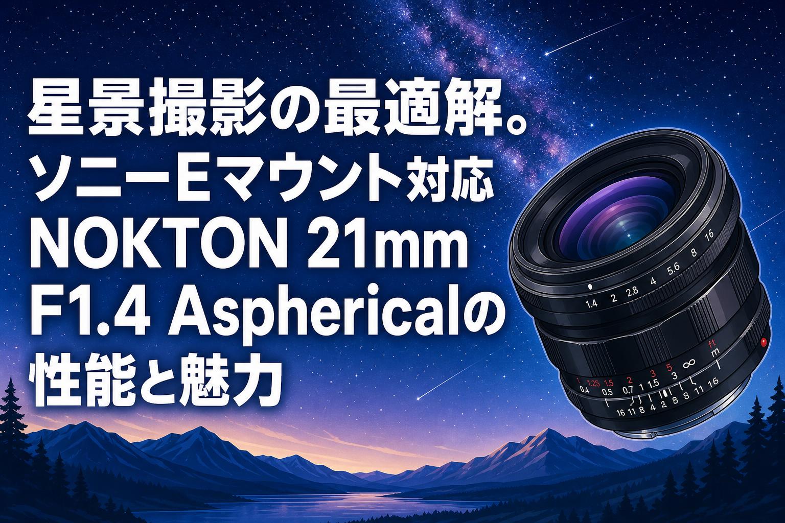 星景撮影の最適解。ソニーEマウント対応NOKTON 21mm F1.4 Asphericalの性能と魅力