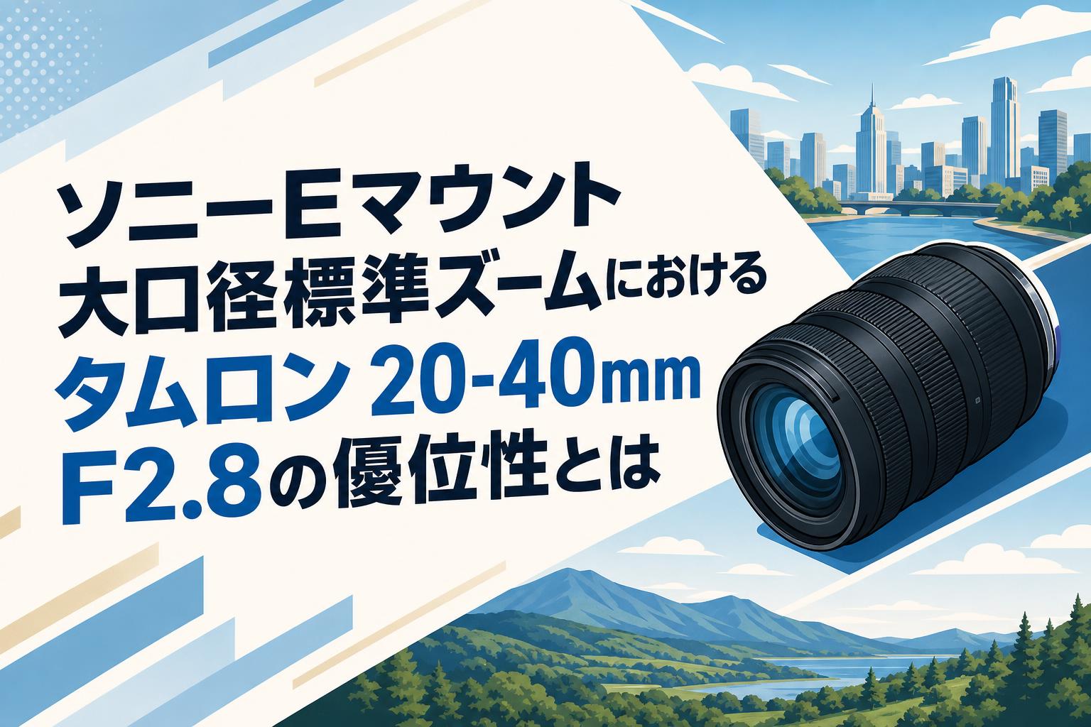 ソニーEマウント大口径標準ズームにおけるタムロン 20-40mm F2.8の優位性とは