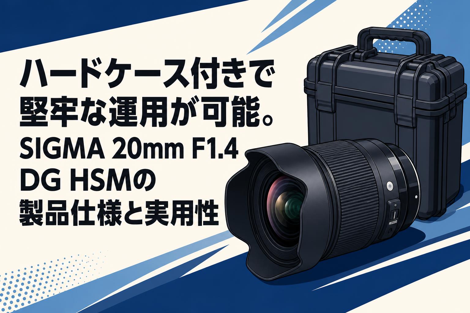 ハードケース付きで堅牢な運用が可能。SIGMA 20mm F1.4 DG HSMの製品仕様と実用性