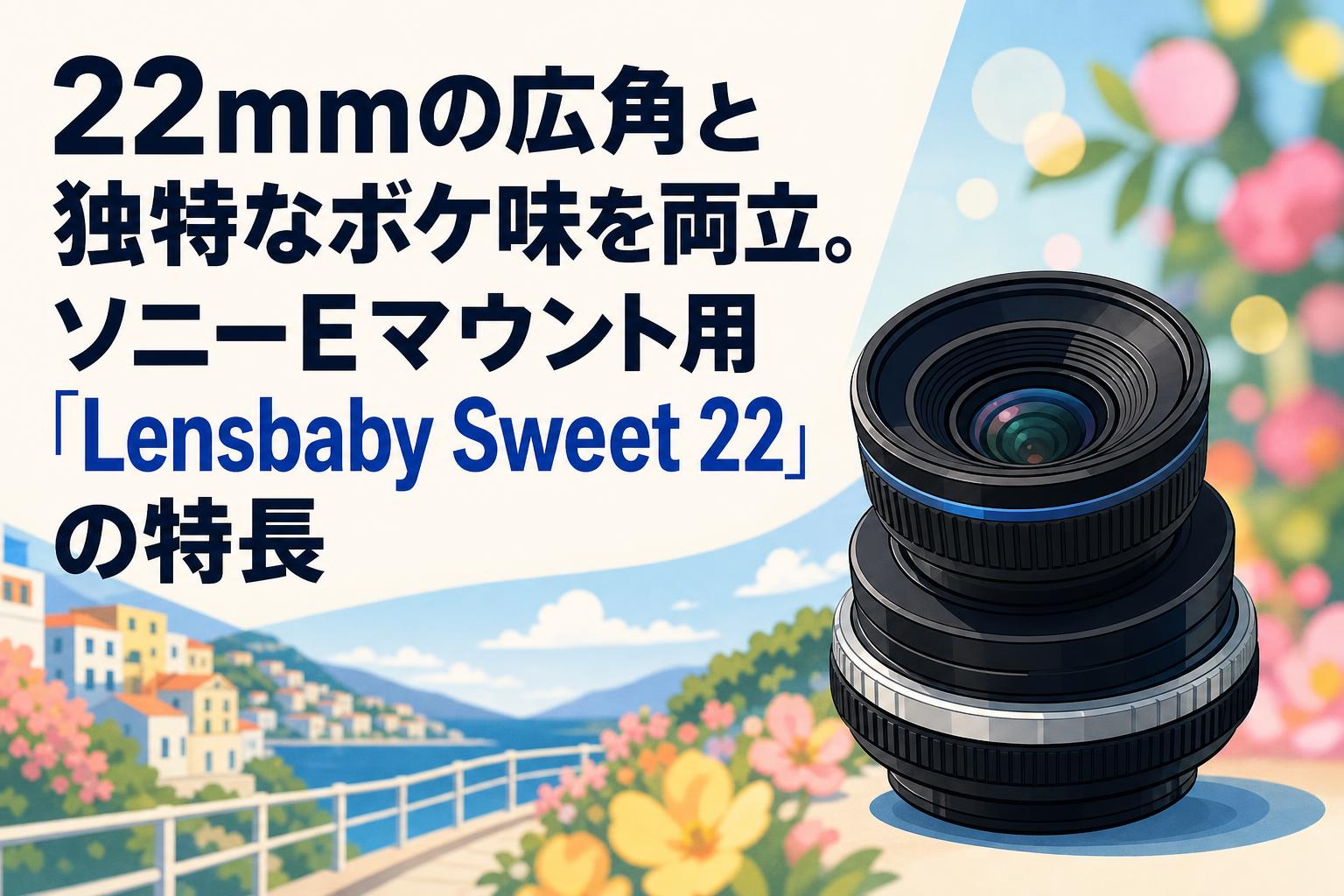 22mmの広角と独特なボケ味を両立。ソニーEマウント用「Lensbaby Sweet 22」の特長