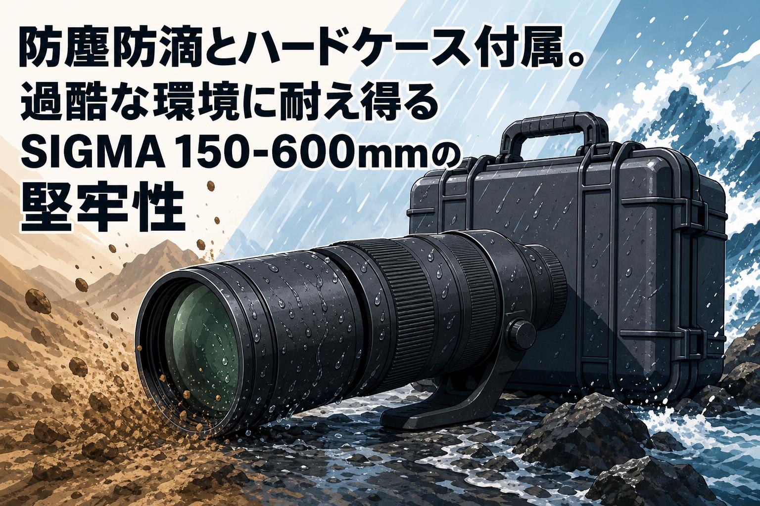 防塵防滴とハードケース付属。過酷な環境に耐え得るSIGMA 150-600mmの堅牢性