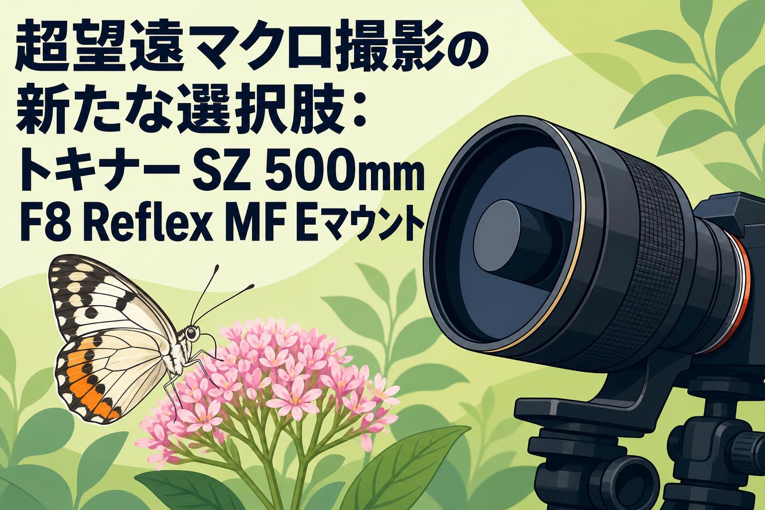 超望遠マクロ撮影の新たな選択肢：トキナー SZ 500mm F8 Reflex MF Eマウント