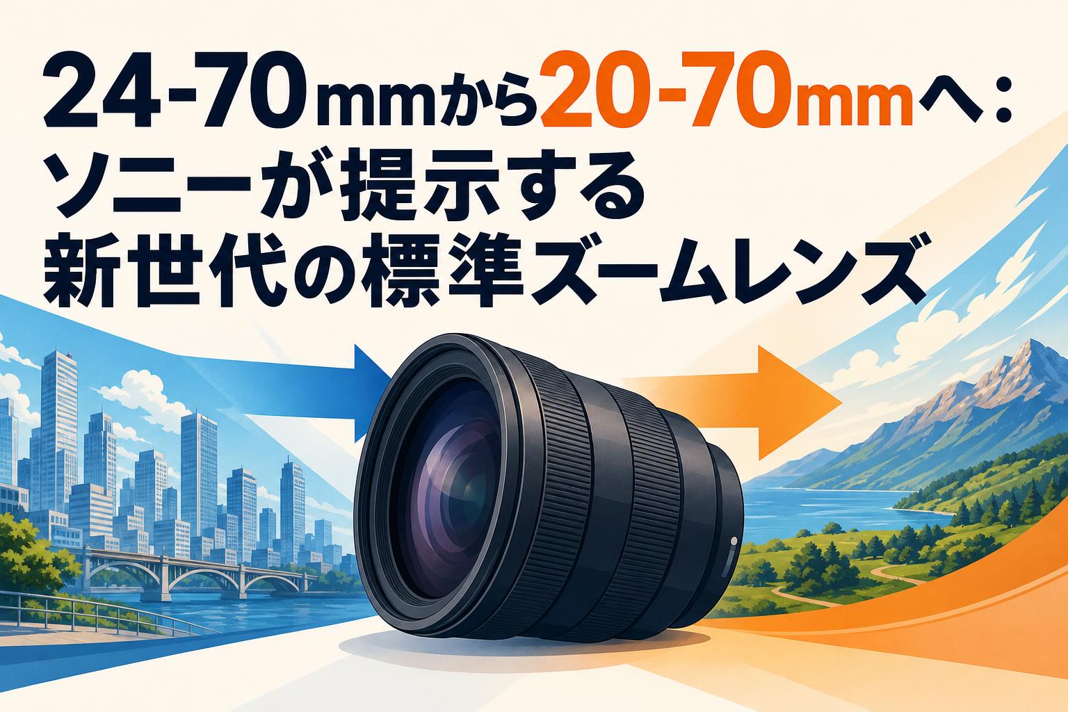 24-70mmから20-70mmへ：ソニーが提示する新世代の標準ズームレンズ