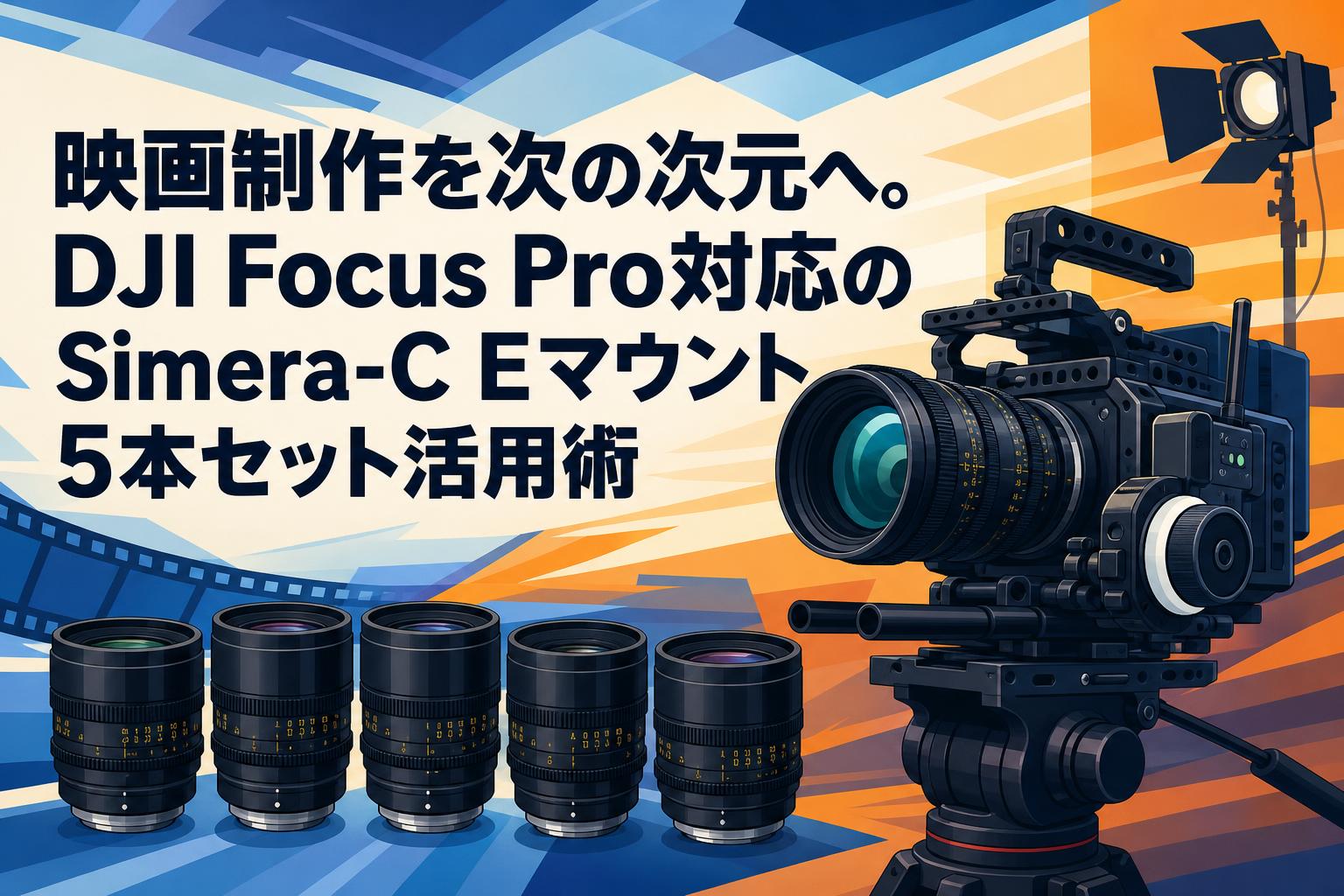 映画制作を次の次元へ。DJI Focus Pro対応のSimera-C Eマウント5本セット活用術