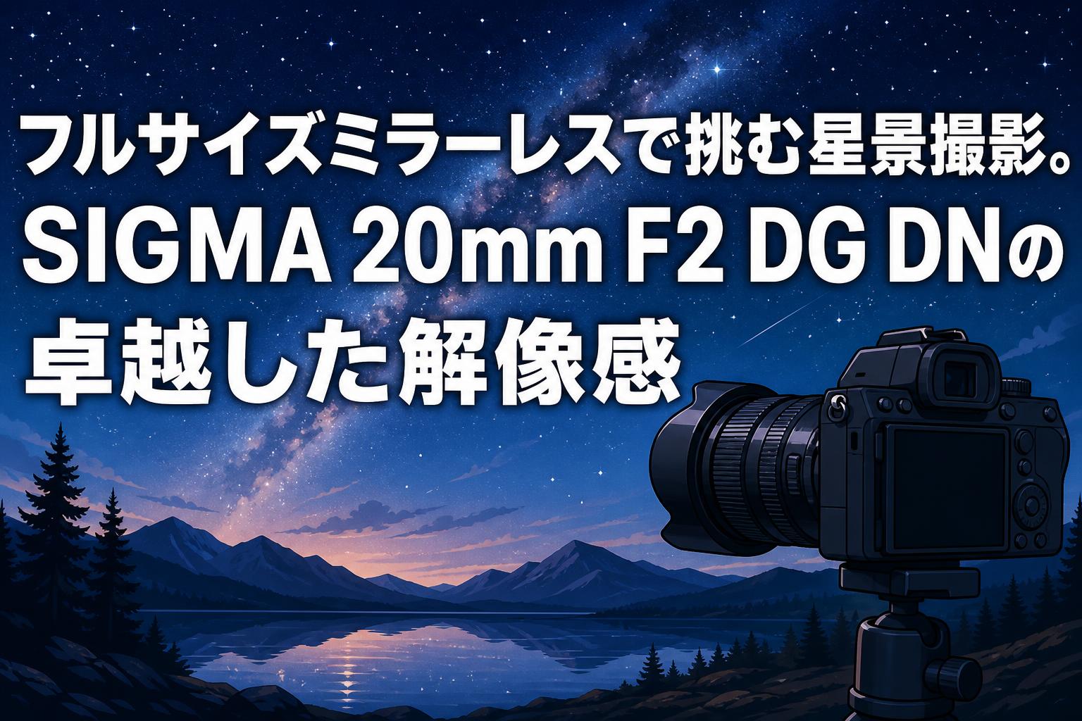 フルサイズミラーレスで挑む星景撮影。SIGMA 20mm F2 DG DNの卓越した解像感