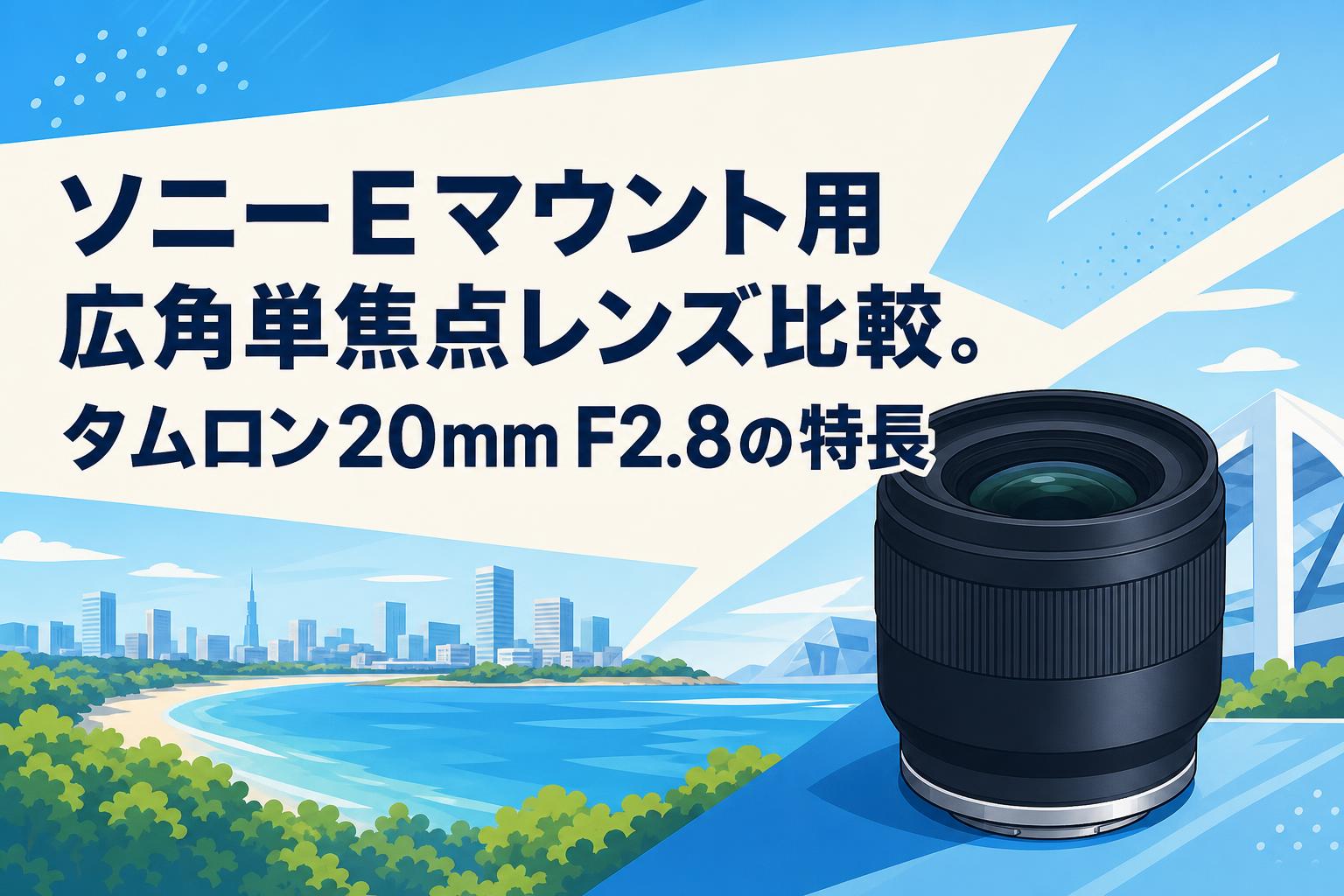 ソニーEマウント用広角単焦点レンズ比較。タムロン20mm F2.8の特長