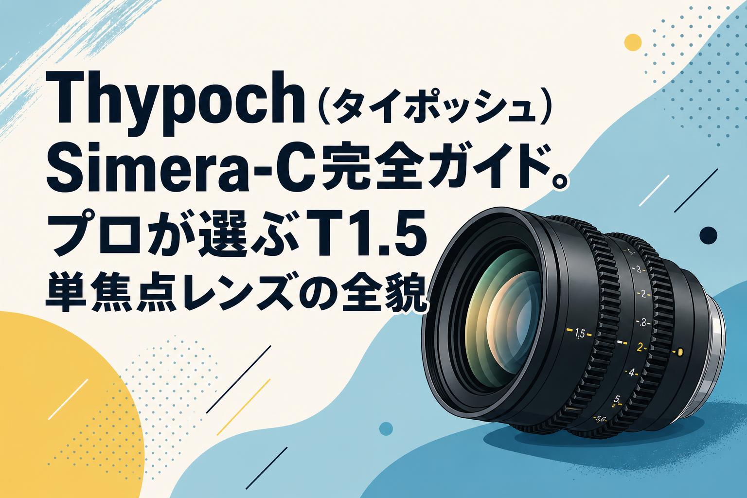 Thypoch（タイポッシュ）Simera-C完全ガイド。プロが選ぶT1.5単焦点レンズの全貌